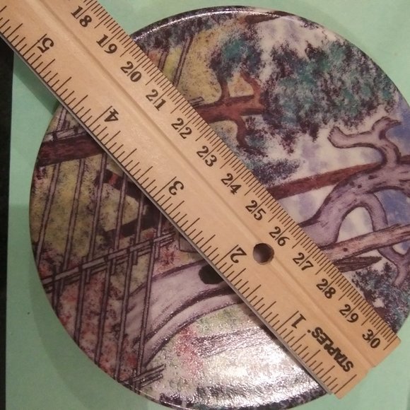 Vintage 1987 Arabia Finland small decorative wall plate Post Hole - Picture 7 of 8